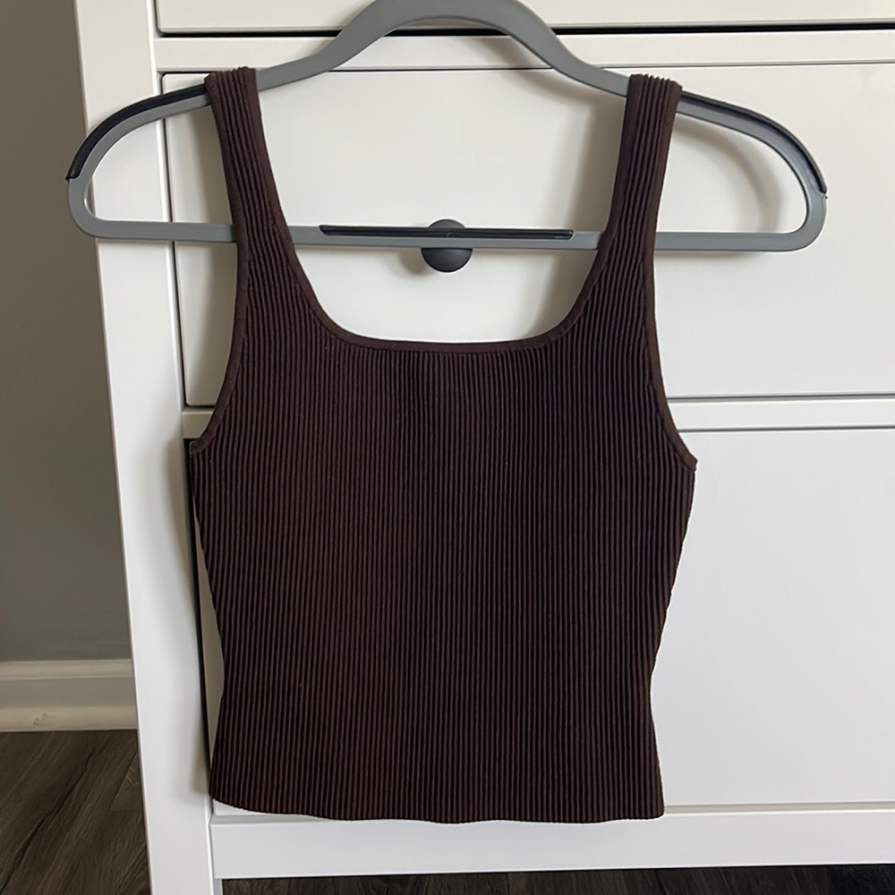 Aritzia brown tank top